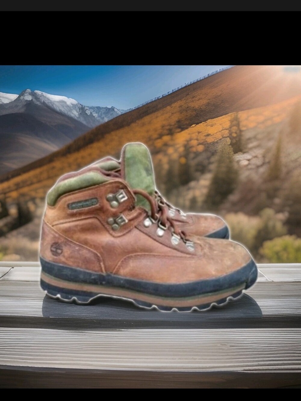 Timberland Euro Hiker Brown Leather Ankle Boot Trail Walk Outdoor Shoe Men 9